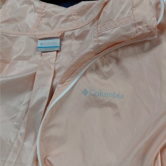 Columbia Womens Medium Flash Forward Windbreaker Jacket Colorblock Hooded Zip - Picture 12 of 13